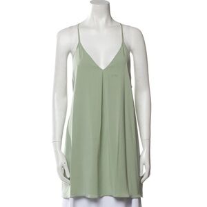 Alice + Olivia Silk V Neck Tunic Dress